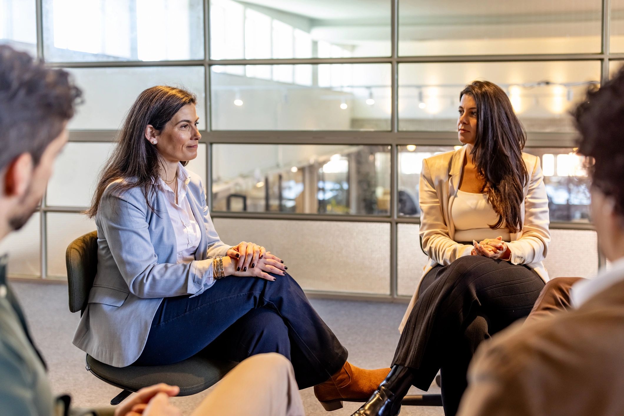 Consulting discussion in a modern office